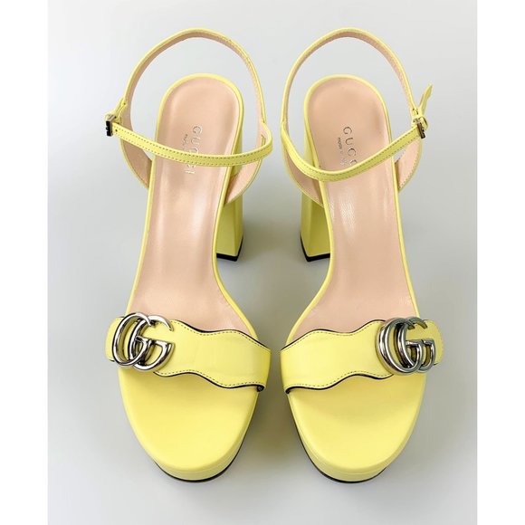 Gucci Yellow Platform Sandals - Picture 3 of 9